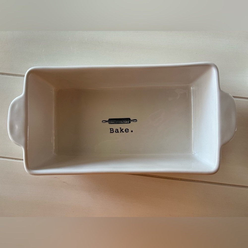 Rae Dunn baking dish - “bake”